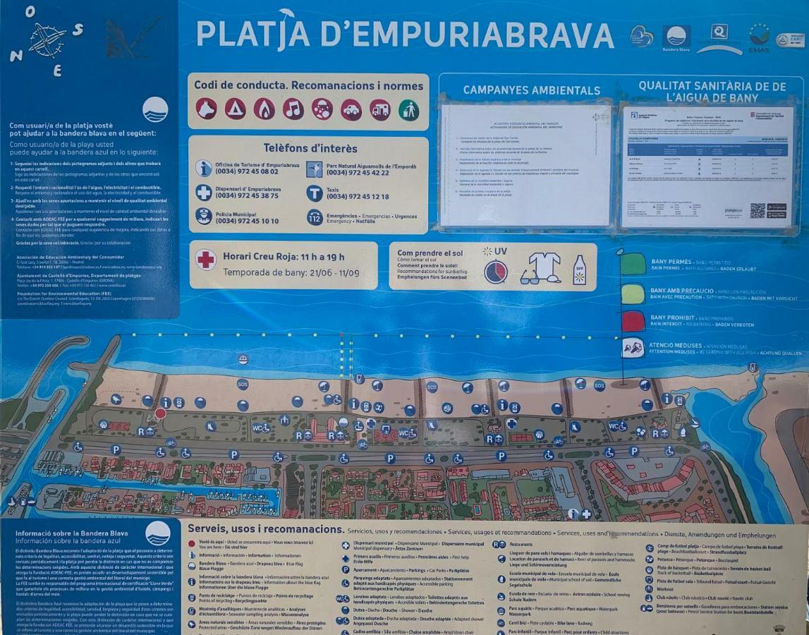 Apartamento 1ª Linea De Mar -Wifi- Aire Acondicionado 艾姆布里亚布拉瓦 外观 照片